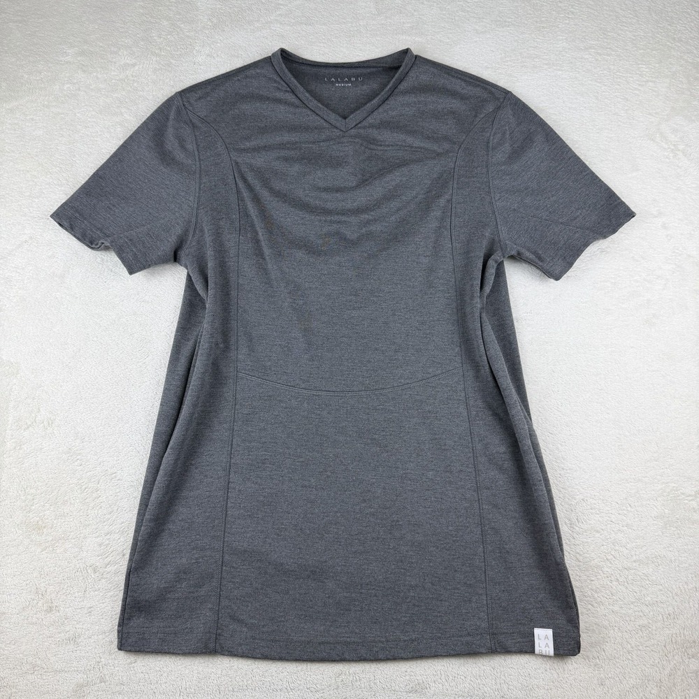 Lalabu Dad Shirt Mens Large Kangaroo Pouch Tee Short Sleeve Size M
